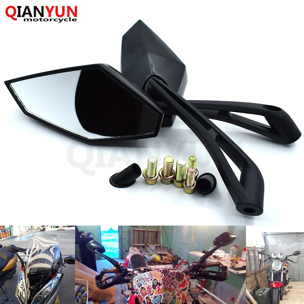 Универсальные зеркала заднего вида для мотоцикла 8 мм 10 боковые Yamaha FZ6 FAZER FZ6R FZ8 FZ1