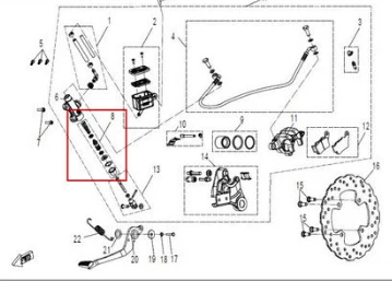 STARPAD для последней cfmoto Весна CF650 14 абзац мотоцикл части тормозной главный насос поршневой комбинации