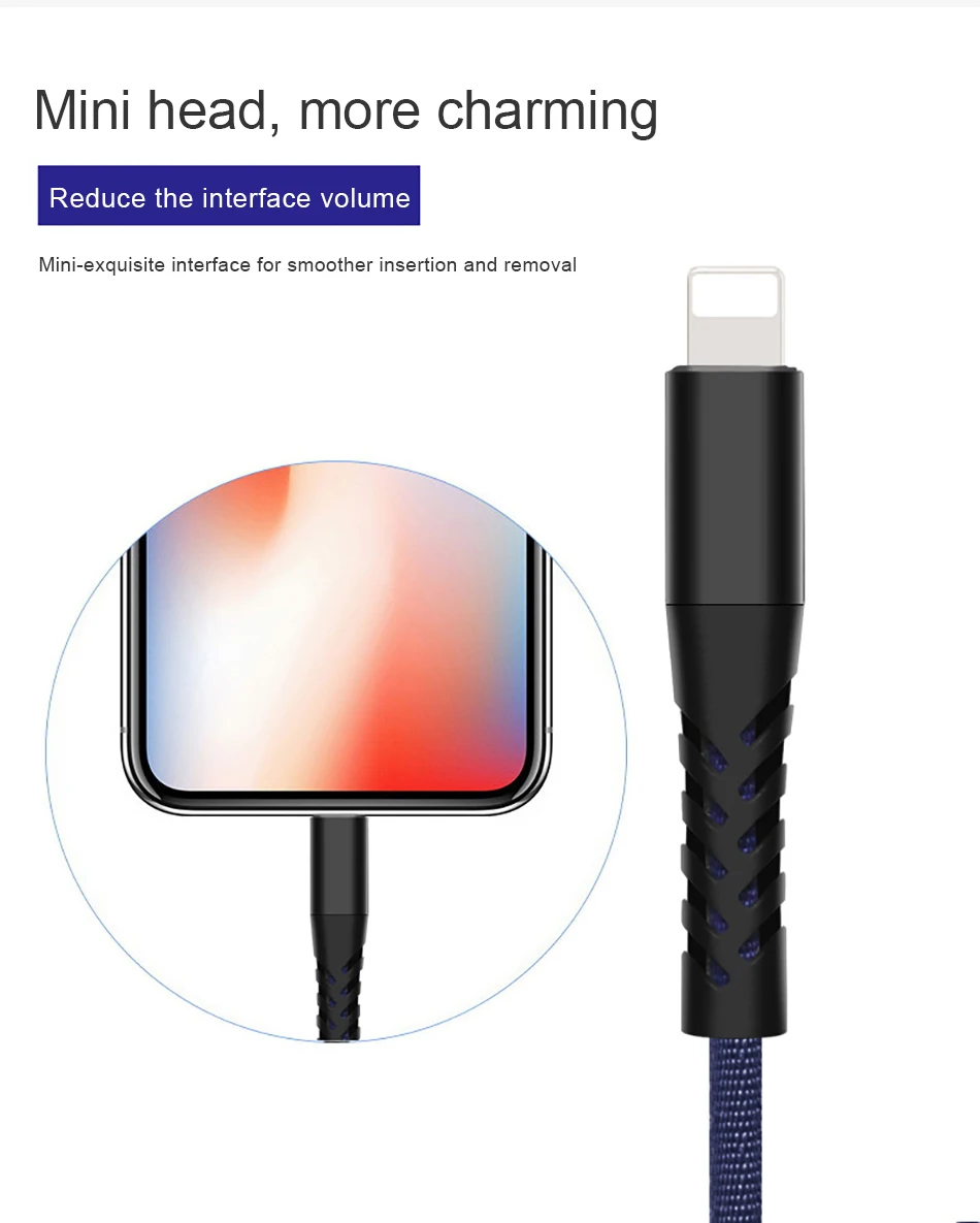 NOHON Durable Fast Charger Data USB Cable For Apple iPhone XS MAX XR X 7 6 8 6S 5S Plus IOS 10 11 12 Lighting Phone Charge Cable (8)