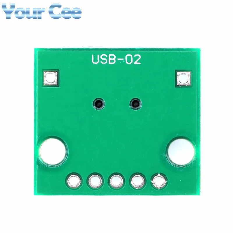 Mini USB to DIP Adapter Plate Converter for 2.54mm PCB Board DIY Power Supply Female head (2)