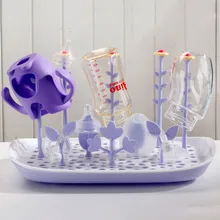 2019 hot organizer Multifunctional Baby Bottle Holder Bracket Detachable Flower-shaped Drain RackHome Living Room Drying Rack