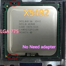 Процессор INTEL XEON X5492 3,4 GHz 12M 1600Mhz cpu равный LGA775 Core 2 Quad Q9650 Q9550 cpu, работает на материнской плате LGA775(без адаптера