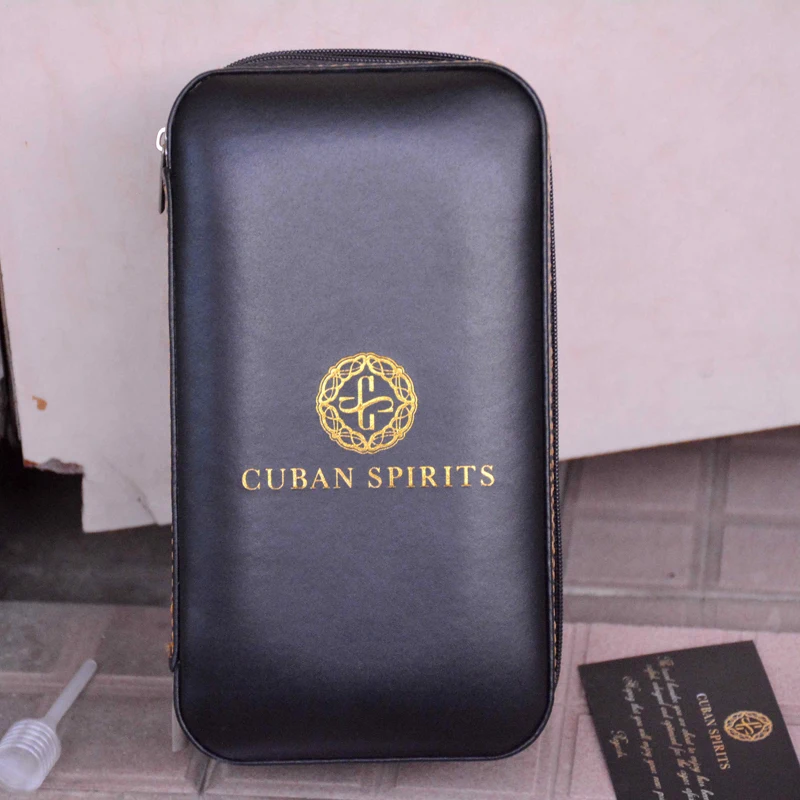 

57 Ring Travel Cigar Case Mini Humidor Holds 6 Cigars for travel