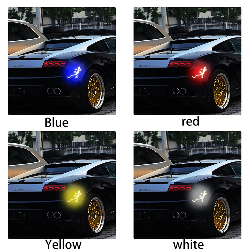 

LEEPEE Gecko Reflective Strip Tape Safety Warning Mark Car-styling Car Reflective Sticker Auto Decor Bumper Car Sticker