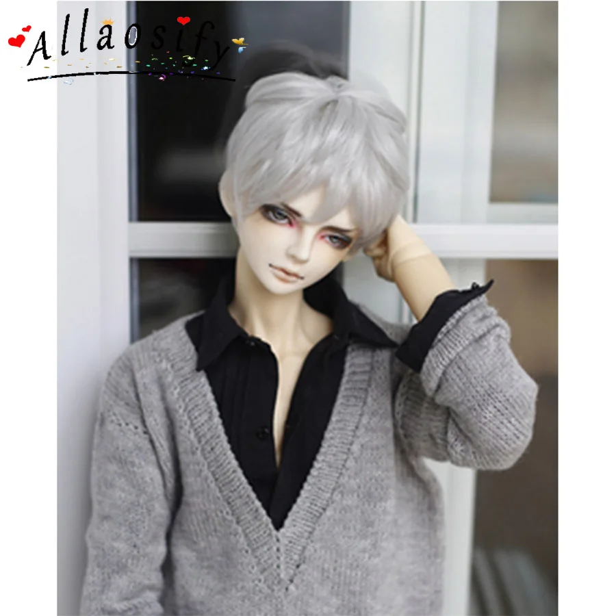 Allaosify Bjd парики из искусственных волос/SD как мальчик кукла завитки 1/3 1/4 лет, 1 партия/6 высокой температуры кукольный парик bjd волос