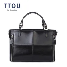 TTOU высокое качество женские кожаные сумки Лоскутные сумки через плечо модные мягкие кожаные женские сумки