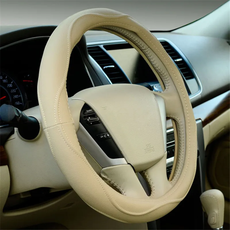 Universal Car Leather Steering Wheel Covers Anti slip Skidproof Durable