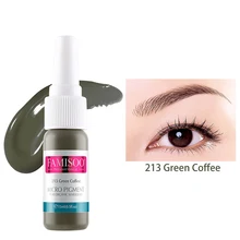 Famisoo 15 мл зеленый кофейная Татуировка чернильная постоянный макияж с микроволокном пигмента татуировки тела пигмент живописи тушью для татуировки pigmento