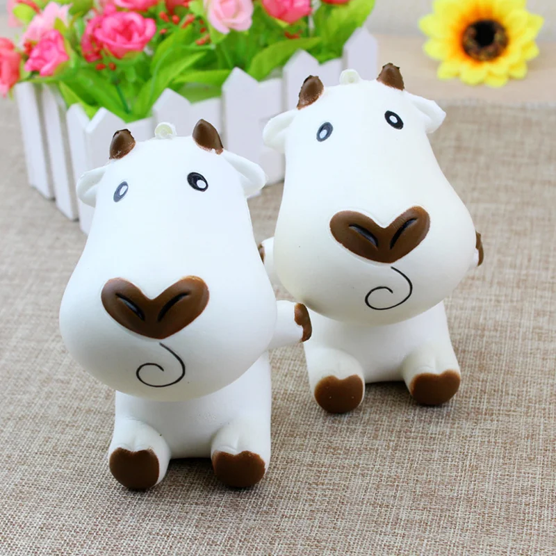 Slow Rising Kawaii White Brown Cow Squishy Cute and Squishy
