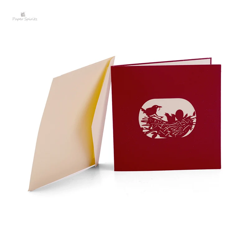  PAPER SPIRITZ Parental love Cards 3D laser Cut Paper Love Pop Up Card with Envelope Invitations Gre - 32899903270