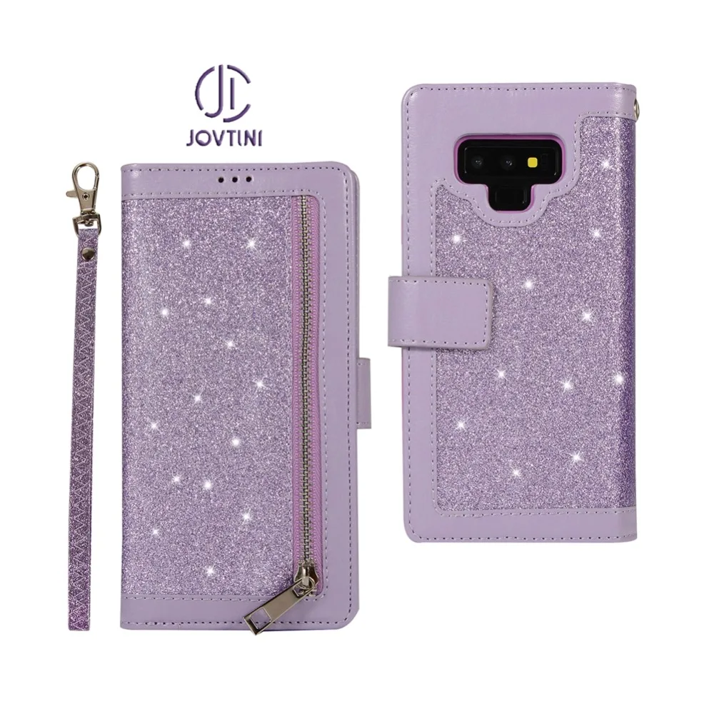 

For Samsung Galaxy Note 8 Note 9 Case Luxury shining Leather Flip Nine cards Wallet Phone Cover For Samsung Note 8 Note 9 Case