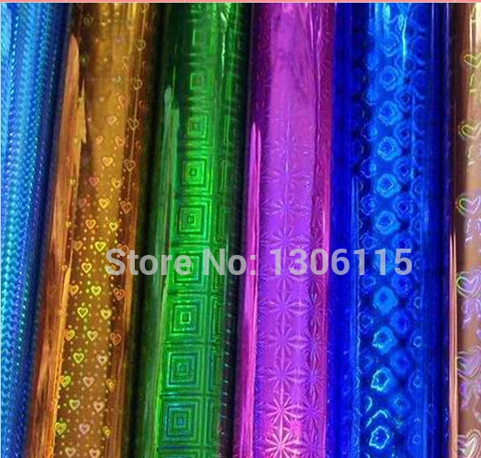 various colors 70sheets lot 50 70cm holographic laser paper gift holographic paper sheets