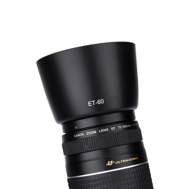 Et 60 58mm Et60 Lens Hood Reversible Camera Accessories For Canon Ef S 55 250mm F 4 5 6 Is Ii Ef 75 300mm F 4 5 6 Iii Usm Lens Lens Hood Ef 75 300mmlens Hood 58mm Aliexpress
