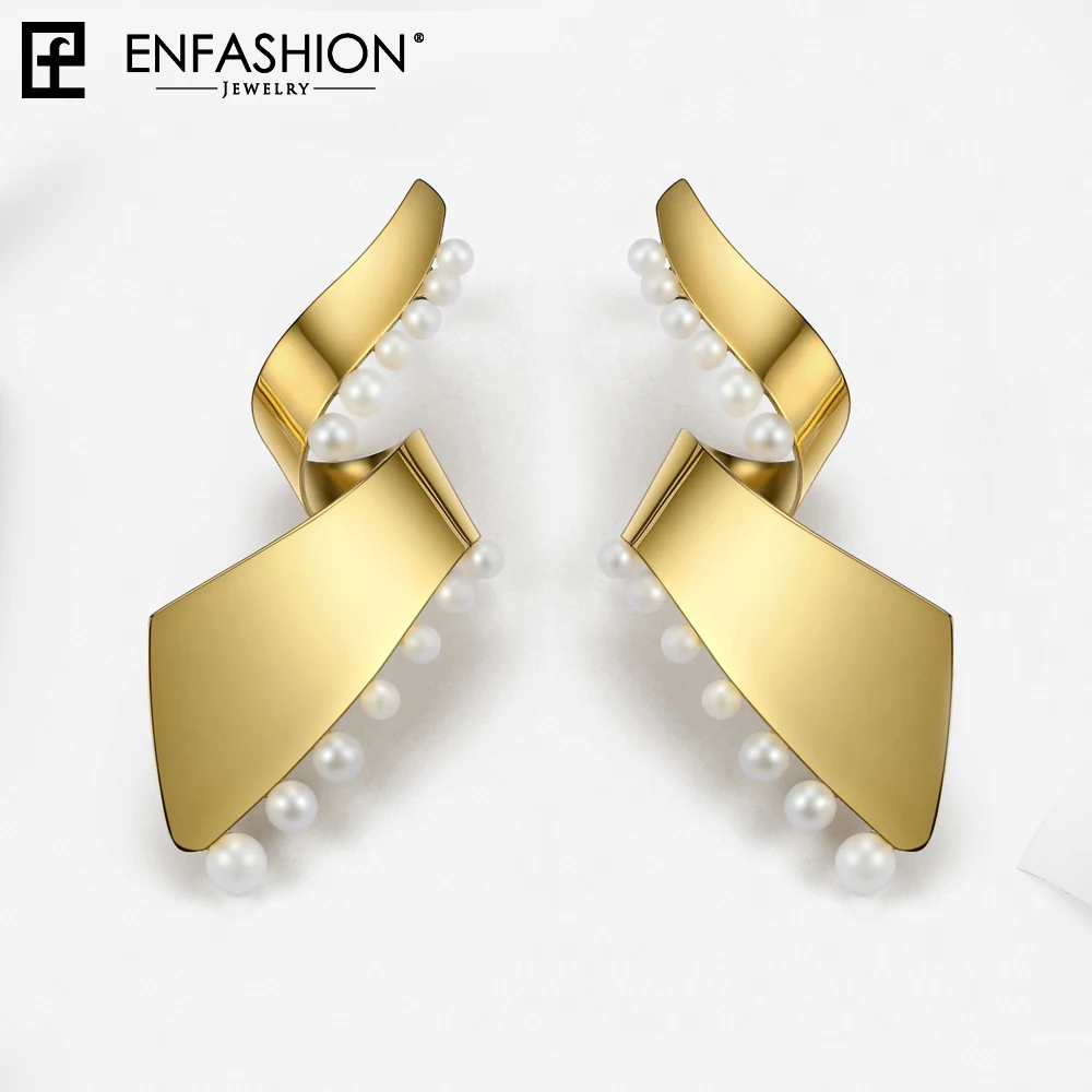 Enfashion жемчужные кружевные серьги для женщин модные ювелирные изделия длинные