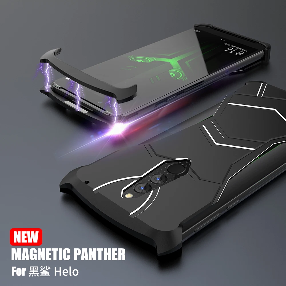 Чехол для Xiaomi Black Shark Helo магнитный Алюминиевый металлический чехол Blackshark