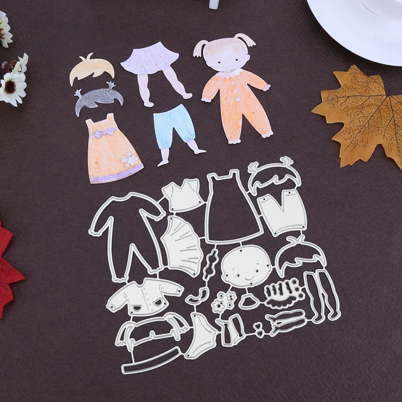 

Child Dress Clothing Metal Cutting Dies Stencils For DIY Scrapbooking Decorative Embossing Suit Paper Cards Die Cutting Template