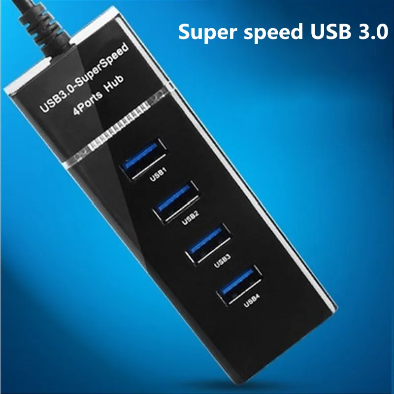 Usb-хаб 3,0 Супер скорость 4 порта концентратор USB 3,0 внешние коннекторы USB разветвитель с интерфейсом Micro USB для ноутбуков