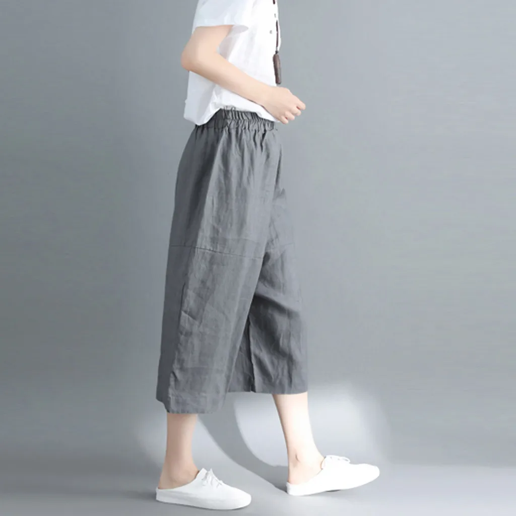 Цвет Harajuku брюки женские шаровары ярких цветов модные хлопковые и льняные свободные Повседневное длинные брюки Y430