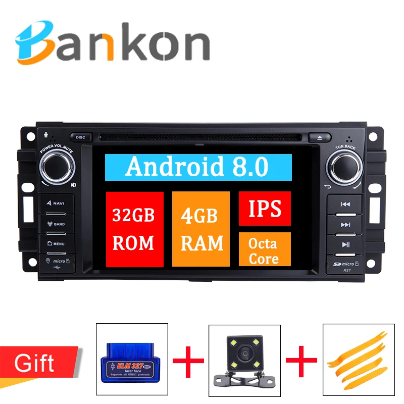 

Android 8.0 Car Stereo CD DVD Player Radio Navigation 6.2" Bluetooth Wifi GPS For Jeep/Chrysler/Dodge/Liberty/Wrangler/Sebring