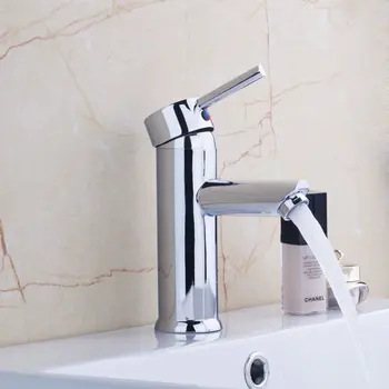 

e-pak Basin Torneira 92438 Chrome Brass Bathroom Basin Faucet Single Handle Hole Sink Mixer Tap