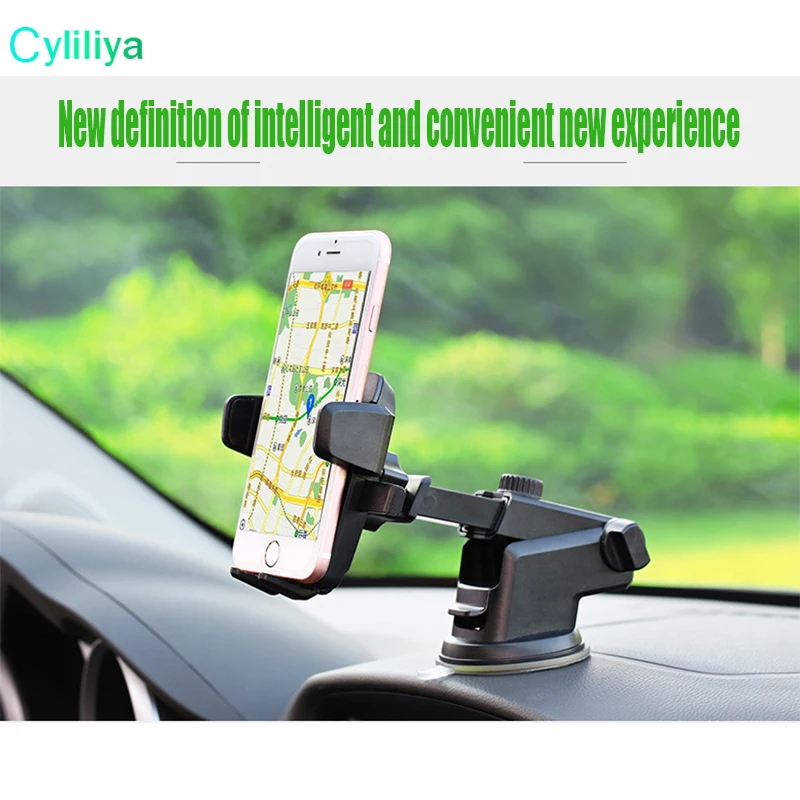 Excellent 50 Easy One Touch 3 Car Mount Universal Phone Holder 360 Degree Suction Cup Cradle Stand Holders for iPhone X Samsung S8 Note 8 9