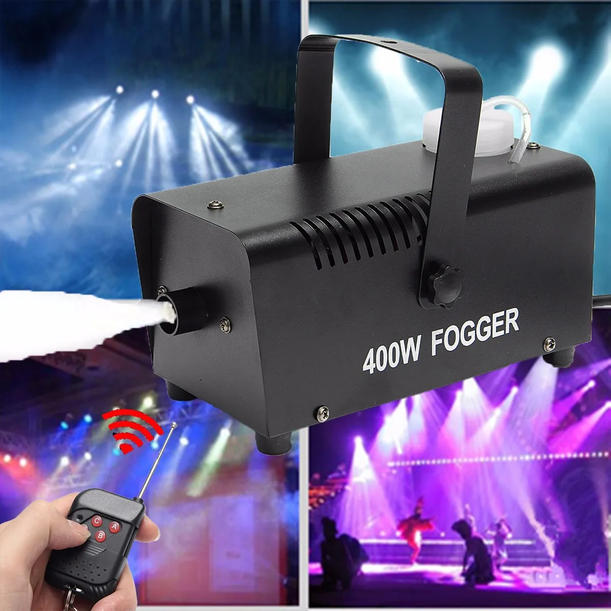  Mini LED RGB Wireless 400W Fog Smoke Mist Machine Effect Disco DJ Party Christmas with Remote Contr
