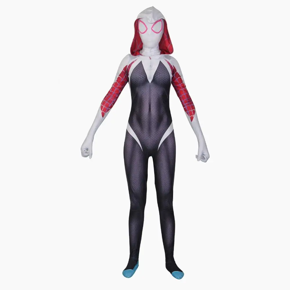 3D принт костюм паук Гвен Стэйси полиэфирное волокно Zentai Человек-паук костюм для Хэллоуина Косплей Женский костюм паука анти-Веном - Цвет: Spiderboy Costume