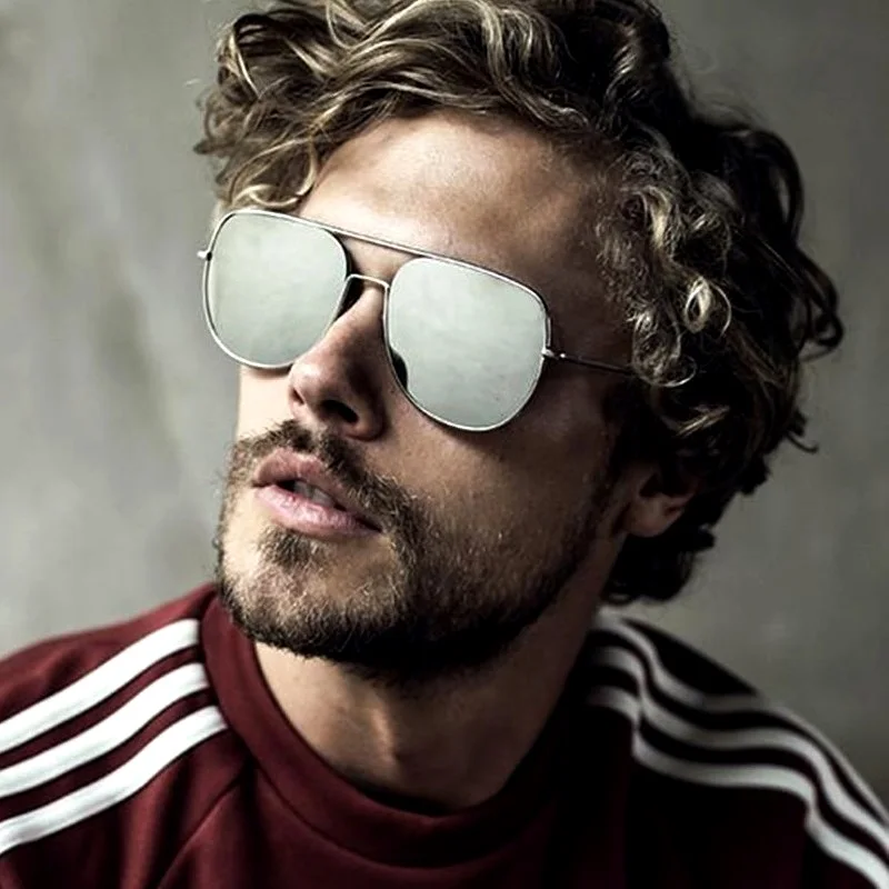

Classic Luxury Men Pilot Sunglasses Retro Fashion Mirrored Designer Sun Glasses