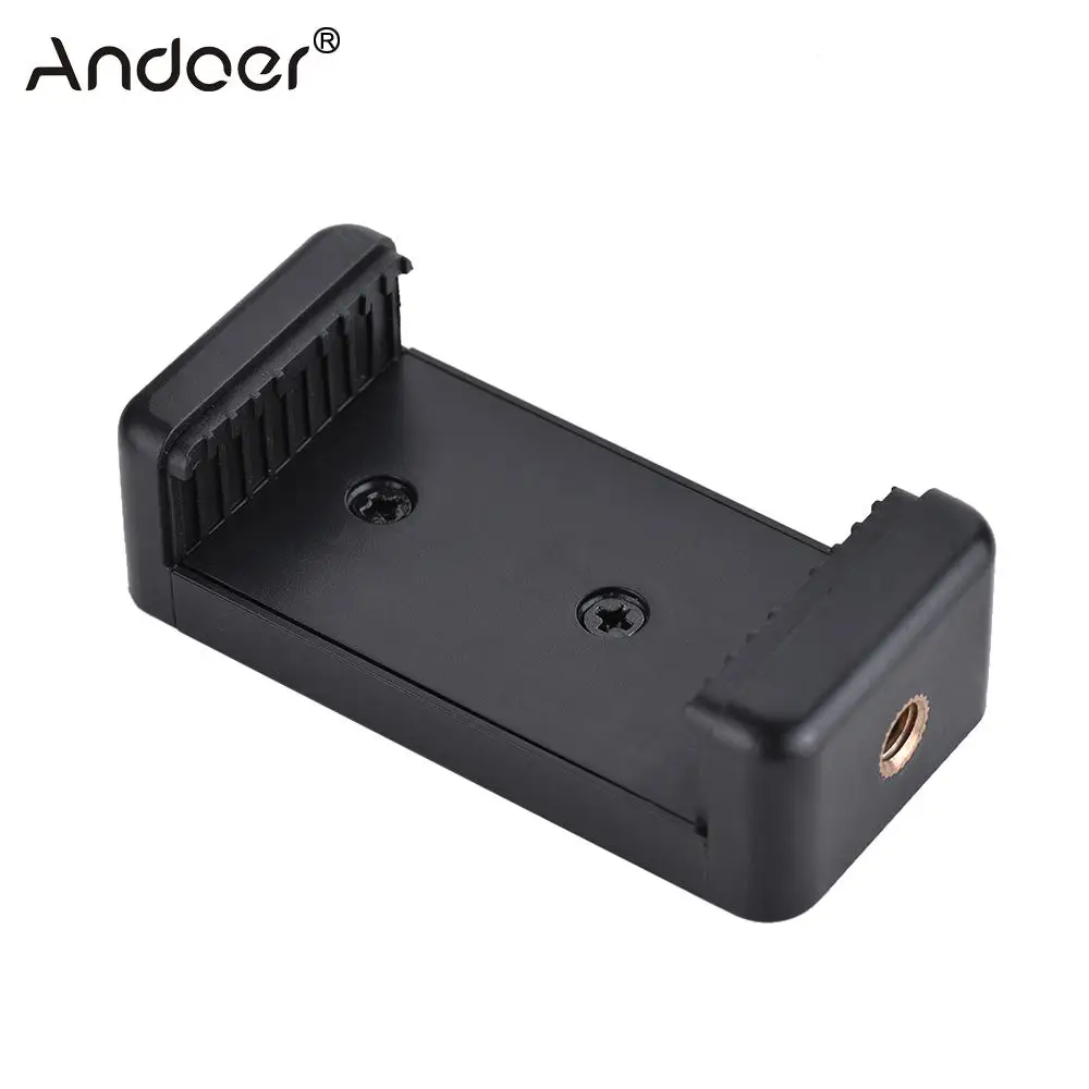 

Adjustable Phone Holder Clip Bracket Clamp Mount with 1/4" Screw Hole for Selfie Self-Timer Monopod Tripod for iPhone Smartphone