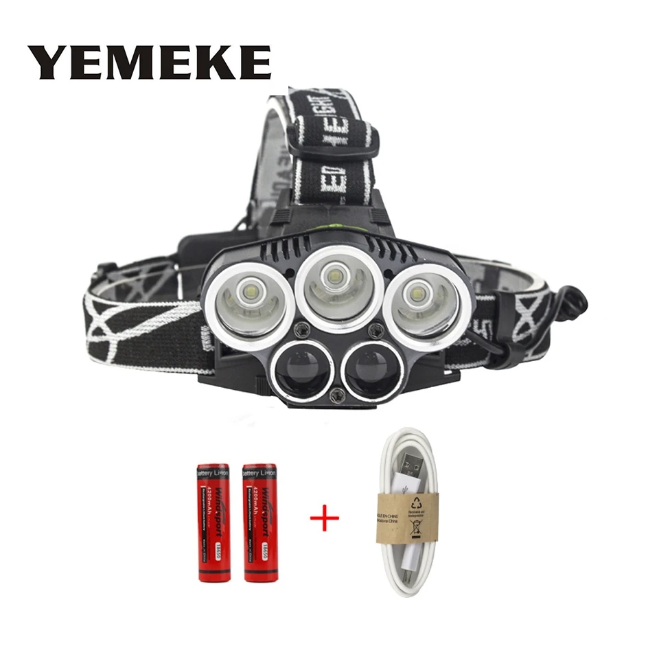 

2017 NEW USB Rechargeable LED Headlamp Headlights Waterproof Head light for Running Camping Cycling Fishing Outdoor Lighting