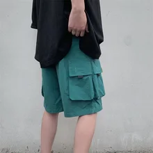 Мужские шорты-шаровары для отдыха, четыре цвета, повседневные мужские шорты для бега, многокарманные шорты для бодибилдинга, пляжные шорты для спортзала