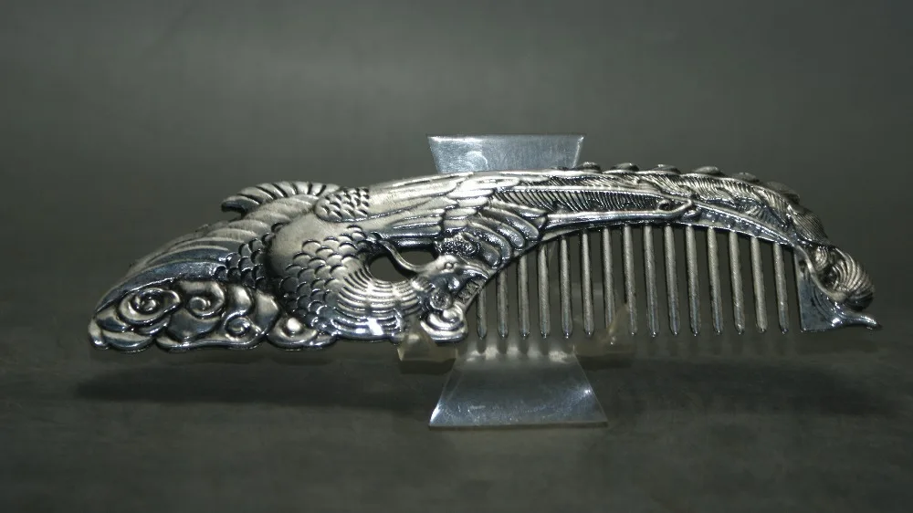 

Chinese old Tibetan silver Carving Phoenix comb Classic handmade products