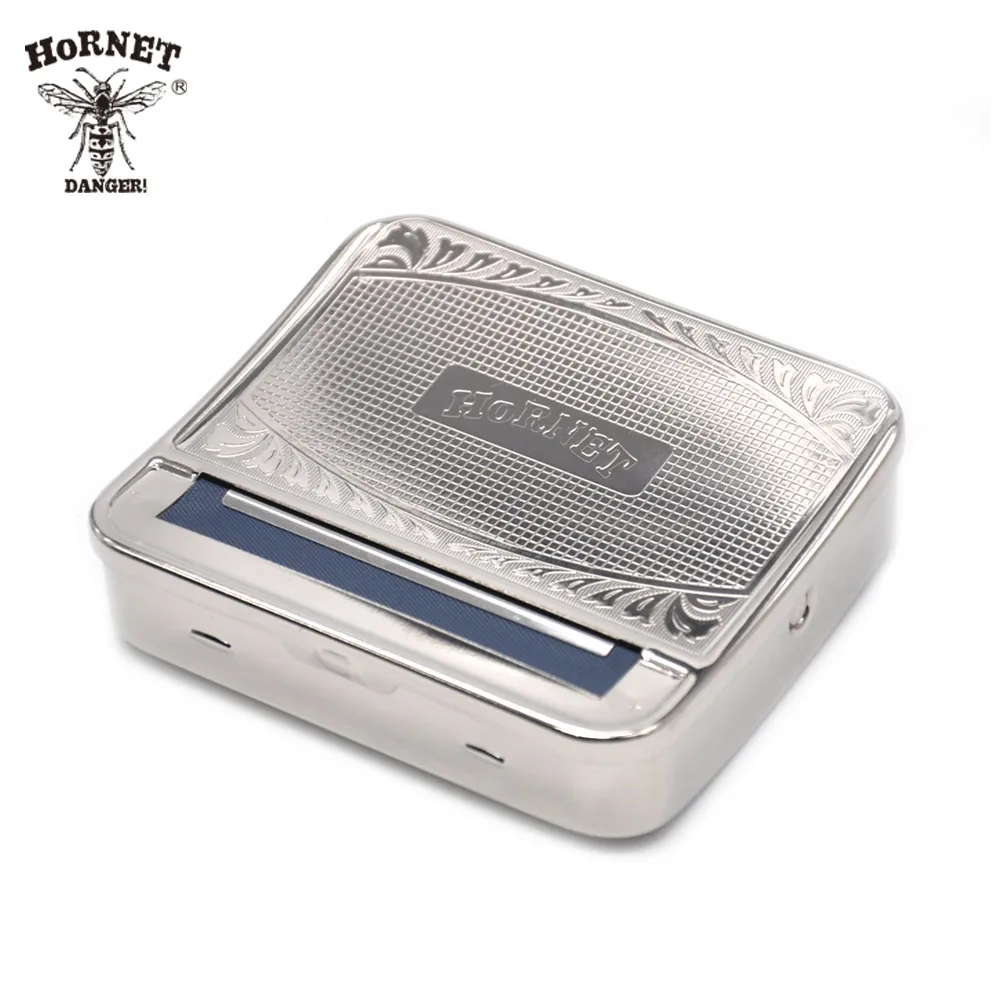 

[HORNET] 70MM Silver Metal Rolling Machine Case for 70MM Papers Hand Roller Cigarette Maker