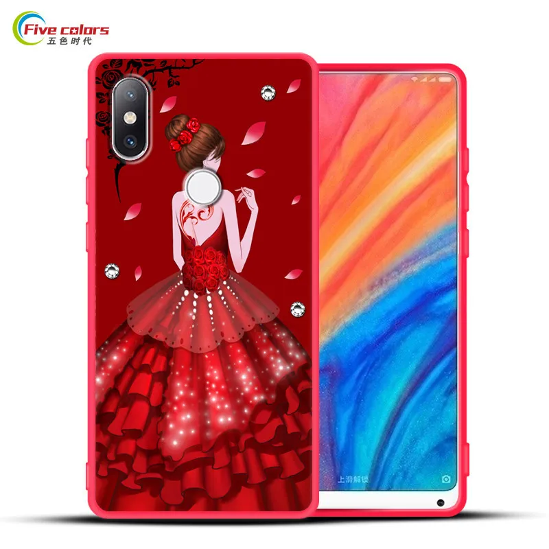 FOR Xiaomi Mi Mix 2S Case Mix2 Cover Silicone Soft TPU Cute Cartoon Painted Flexible for 2 |