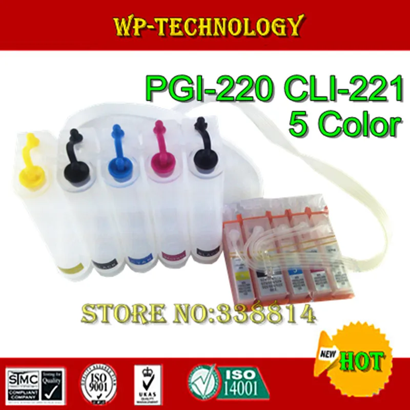 CISS для PGI220 CLI221 подходит Canon IP3600 IP3680 IP4600 IP4680 MP540 MP545 MP620 MP630 MP638 5 цветов пустой ARC chip. |