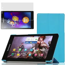 Роскошный ультра тонкий Folio Stand кожаный чехол для Lenovo Tab 2 tab2 7,0 a7-10f A7 10 10F 7 "+ 1x Ясно экран протектор