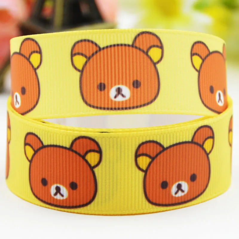 

7/8'' (22mm) Rilakkuma Character printed Grosgrain Ribbon party decoration satin ribbons X-02083 OEM 10 Yards
