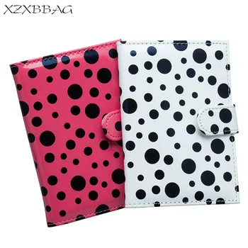 

XZXBBAG Fashion Dots PU Leather Passport Cover Case With Multiple Card Ticket Holders Organizer Travel Hasp Passeport Sheath