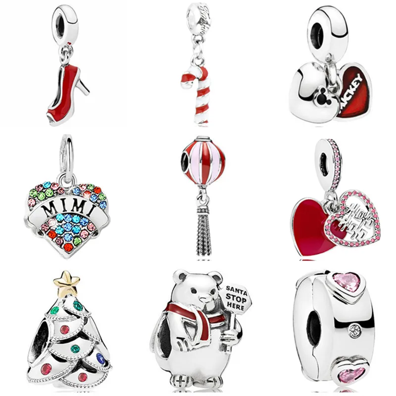 

Maxi Colorful Crystal Love Heart Butterfly Snail Flower Charm Beads Fit Pandora Bracelets Necklaces for Women DIY Making Jewelry