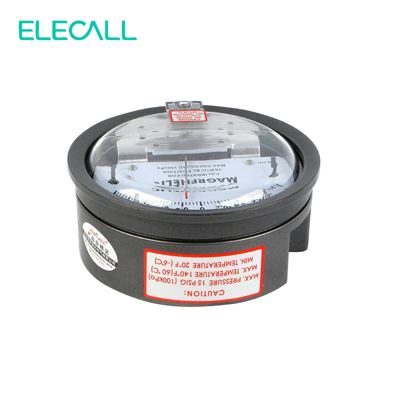 ELECALL TE2000-1~ 1 кПа Дифференциальный Манометр 4-3/" dia. X 2-3/16" круглый тип инструмент-указатель микрометр