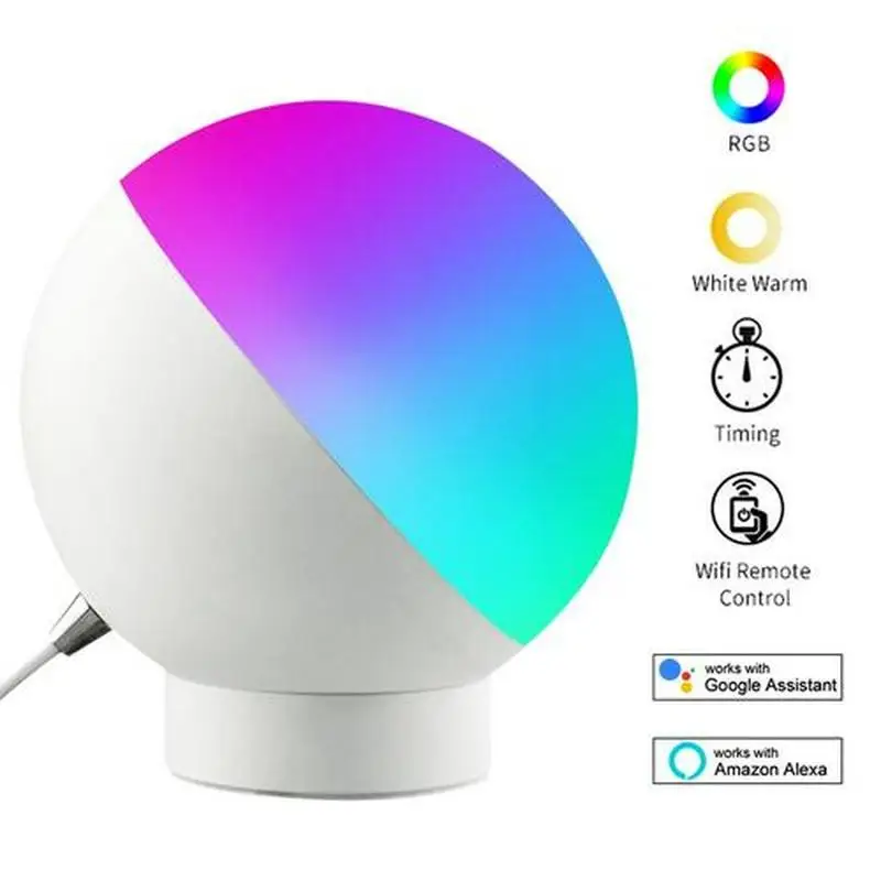 

2019 NEW Smart home Eye Care Table Lamp 7W with EU/US plug Wifi Smart LED Light Bulb Works with Amazon Alexa Google Home Echo
