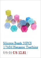 QHBC 10pcs Silicone Unicorn Baby Teether Rodent BPA Free Newborn Teething Necklace Pendant Infant Chews Nurse Gift Toys Horse