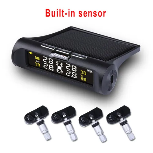 USB или солнечная зарядка автомобиля TPMS система контроля давления в шинах HD цифровой ЖК-дисплей Авто температура сигнализации беспроводной 4 датчика - Тип: TY02-N