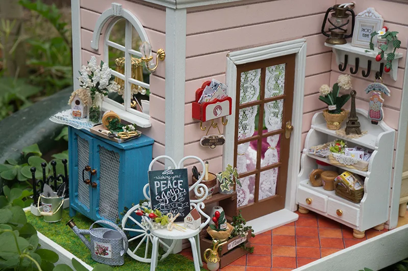 Счастливое время собрать DIY кукольный дом мебель игрушка 3D деревянный ручной работы Miniatura кукольный домик игрушки С Пылезащитным покрытием дети подарок на день рождения