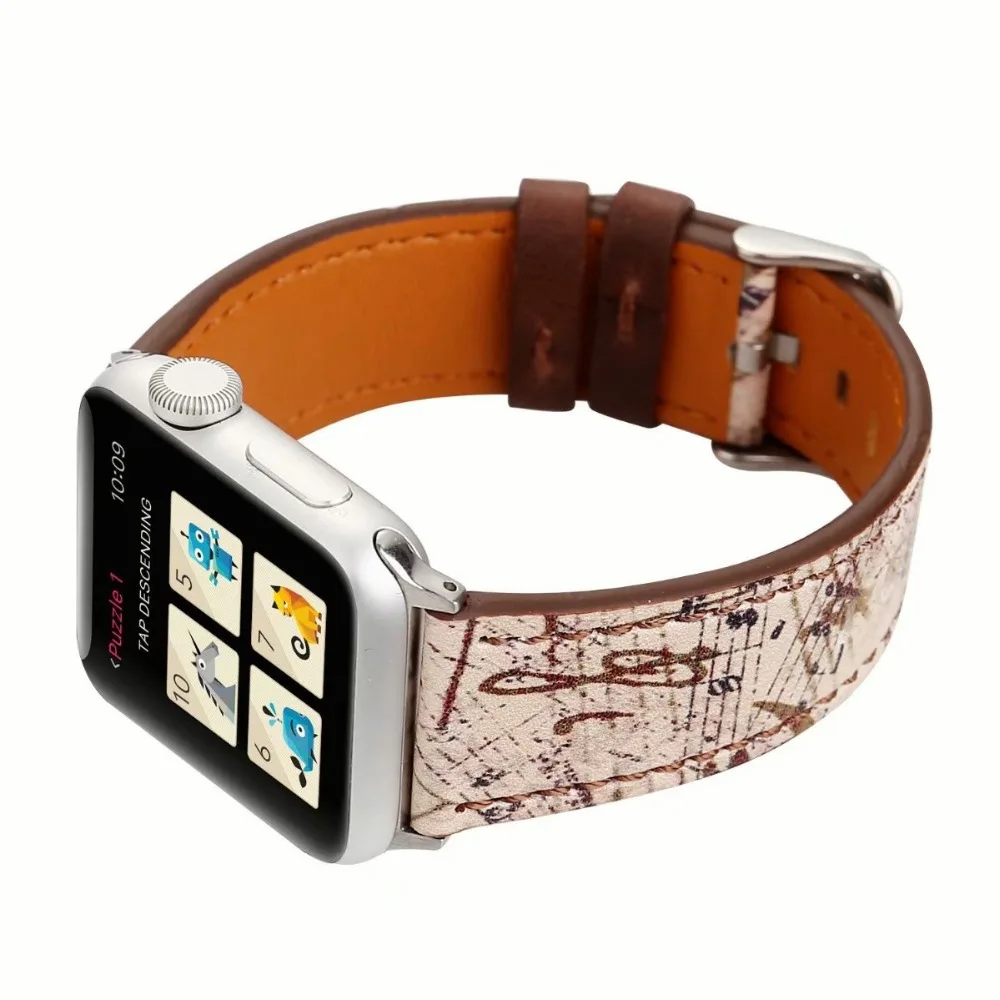 Ремешок кожаный спортивный для Apple watch band 44 мм браслет apple 40 iwatch 4 42 series 3/2/1 38 |