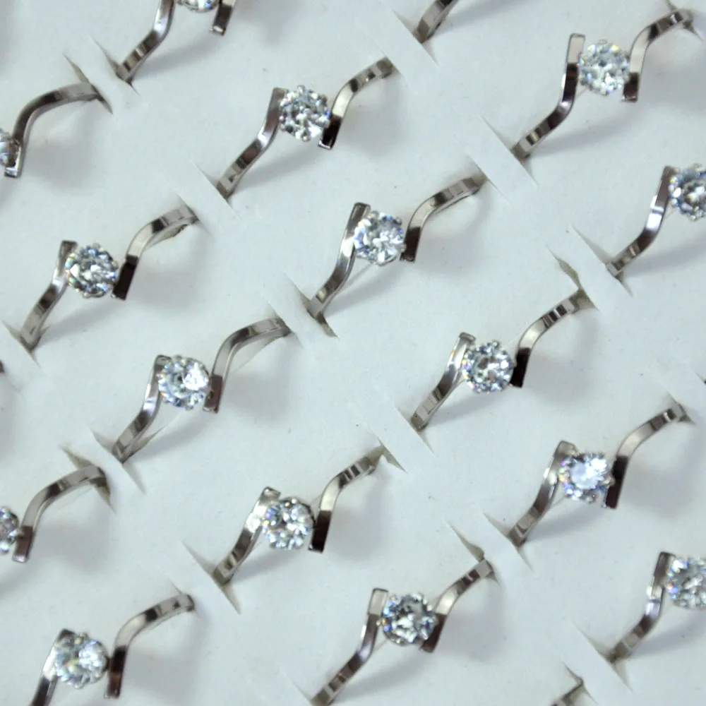 Zircon Engagement Rings for Women Wedding Jewelry 5Pcs