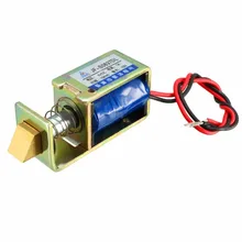 DC 12V 1A 10mm Stroke 15N Holding Force Open Frame Push Type Solenoid Electromagnet JF-S0837DL hot sale dc 12v 24v open frame type solenoid for electric door lock