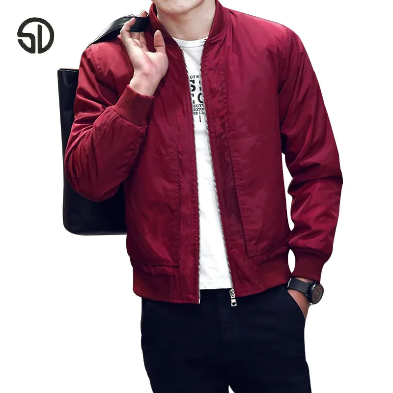 

Casual Bomber Jacket Men Spring Baseball Jackets Men Autum Thin Coat Man Outwear Slim Fit Mens Tracksuit Brand Clothes New 2019