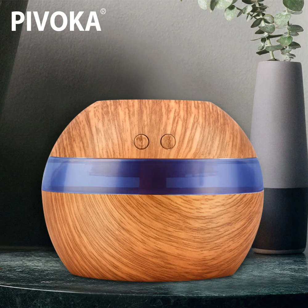 PIVOKA 300 мл Мини Синий Подсветка увлажнитель ультразвуковой воздуха Арома диффузор