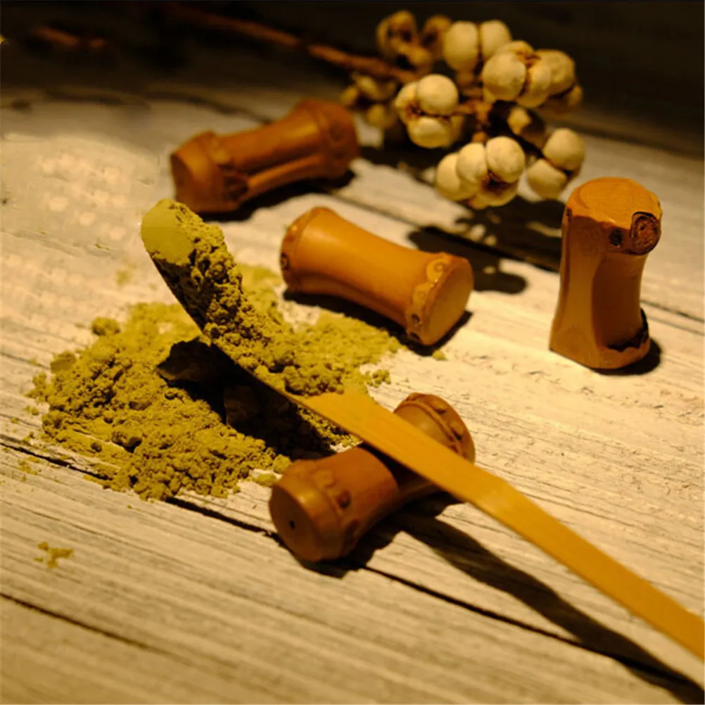17cm Handmade Bamboo Chashaku Matcha Tea Scoop Retro Japanese Green Tea Ceremony Matcha Scoop Tea Sticks Tool Tea Ceremony